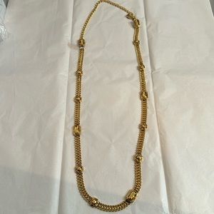 NWT Saks Fifth Avenue Gold Plated Costume Adjustable Belt